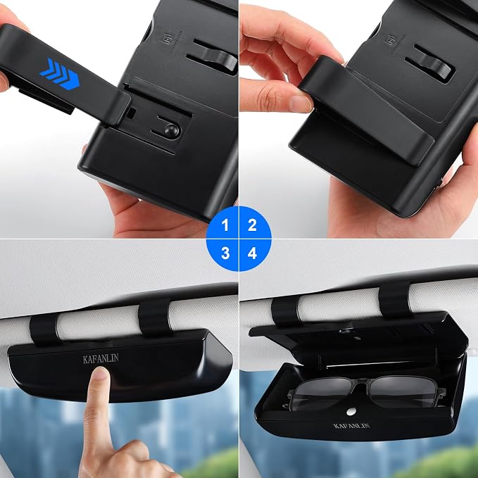 Car Sunglass Holder,Magnetic Sunglass Holder for Car,Visor Sunglasses Holder Clip,Truck Automotive Visor Accessories - Image 9