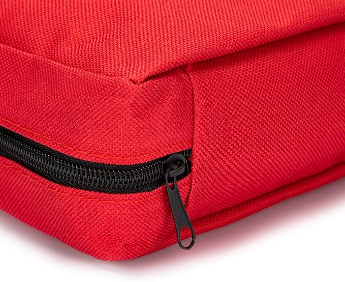 Red First Aid Bag Empty Travel Rescue Pouch First Responder Storage Medicine Emergency Bag for Car Home Office Kitchen Sport Outdoors (Red) - Image 8