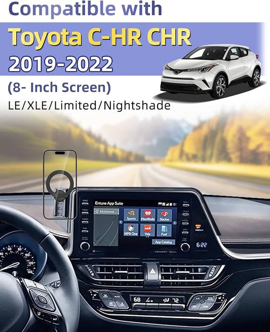 PZK Car Phone Mount for Toyota C-HR CHR 2019-2022 Accessories 8-inch Screen | Magnetic Car Phone Holder with Magsafe 360° Rotation Hand-Free Phone Cradles Not Affect Vent for All 4-7.0'' Smartphones - Image 2