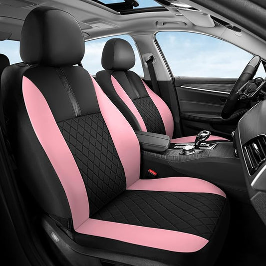 Coverado Car Seat Covers Full Set, Automotive Front and Rear Seat Covers with Backrest, Nappa Leather Car Seat Protectors Waterproof, Universal for Most Vehicles - Image 2