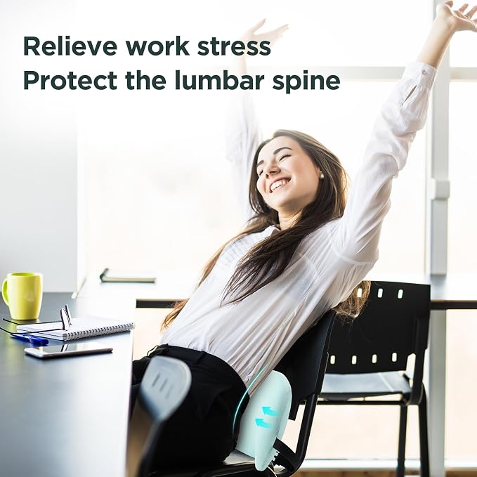 Lumbar Support Pillow for Office Chair, Memory Foam Car Back Cushion | Lumbar Pillow Lower Back with Adjustable Straps, Ergonomic Chair Back Pillow for Office, Car, Gaming Chairs and Bed - Image 7