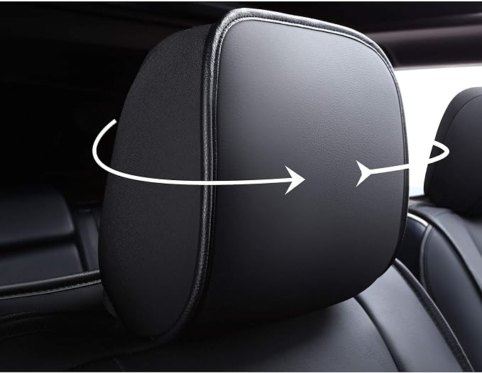 Huidasource Jeep Grand Cherokee Seat Covers, 2 Pieces Waterproof Leather Customized Car Seat Cushion Covers Protectors Compatible with Jeep Grand Cherokee 2011-2022 (2Pcs Front/Black) - Image 8