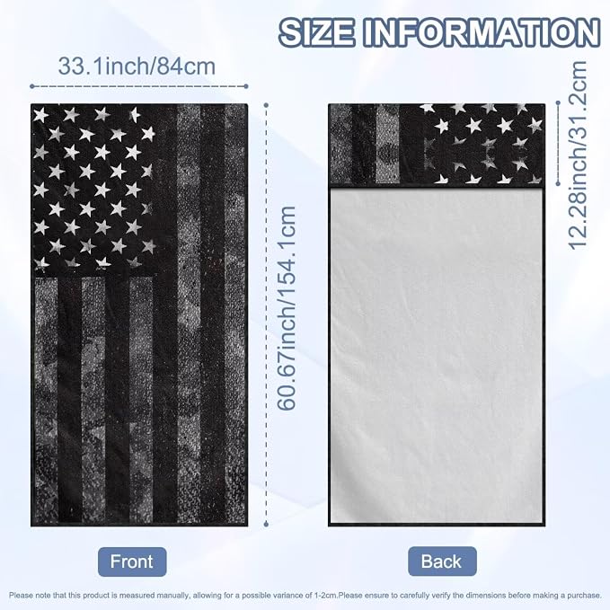 SEANATIVE Car Seat Towel Cover for Front Seats, Sweat-Absorbent Bucket Seat Cover for Gym, Running, Swimming, Beach and Hiking, Universal Fit for Cars, Trucks, SUVs, Black US Flag Print - Image 7