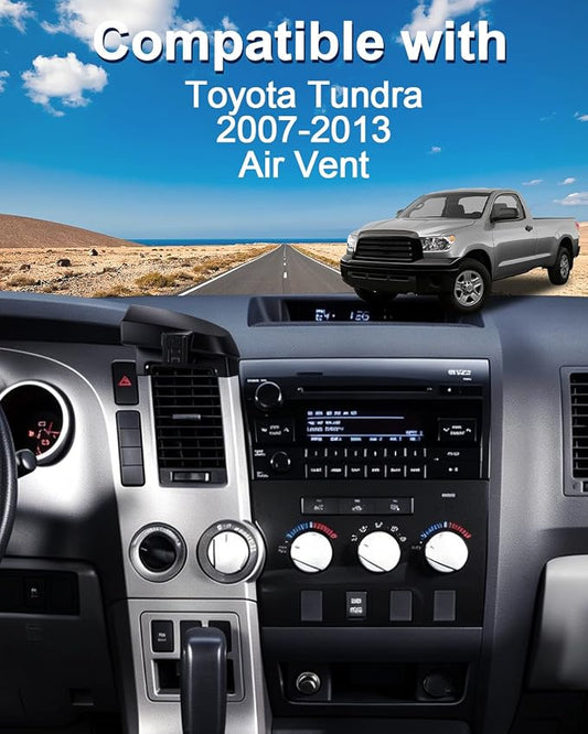 Car Phone Mount for Toyota Tundra 2007 -2013 /Sequoia 2008-2013 Accessories | Custom Air Vent Auto Lock Car Phone Holder for Tundra Fixed Cilp Hands Free 360° Rotation Phone Stand for All Smartphone - Image 2