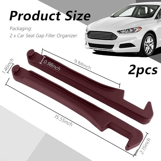 3 in 1 Car Seat Gap Filler Organizer,2PCS Multifunctional Car Seat Gap Plug with Storage Slot & Hook Function,Anti-Drop Cars Gaps Seats Filler Cars Clutter Catcher for SUVs Truck (Red) - Image 2