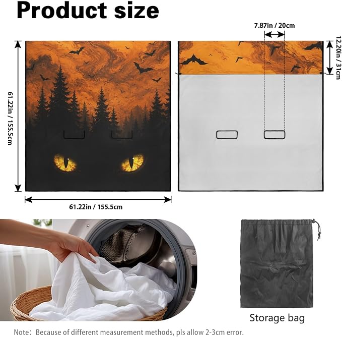 Black Cat Forest Bat Print Waterproof Backseat Cover Halloween Decoration Rear Bench Towel Seat Covers, Car Seat Protector for Gym Swimming, Universal Fits for Truck Van and SUV - Image 6