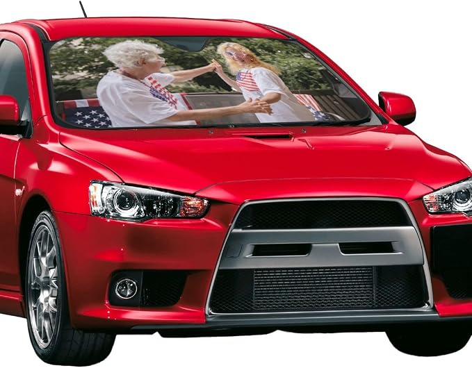 Custom Car Windshield Sun Shade Cover Personalized Car Sun Shade Windshield Front Window Sun Visor UV Ray Protector Sunshade with Photo Text for Sedans SUV Trucks Customized Car Sunshade - Image 7