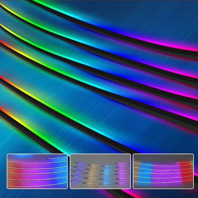 Dreamcolor Acrylic Interior Car Light Automotive Ambient Light Kits with APP Control 16 Million Color Fiber Optic Car LED Strip Light (29inch Light Strip) by WEBUPAR