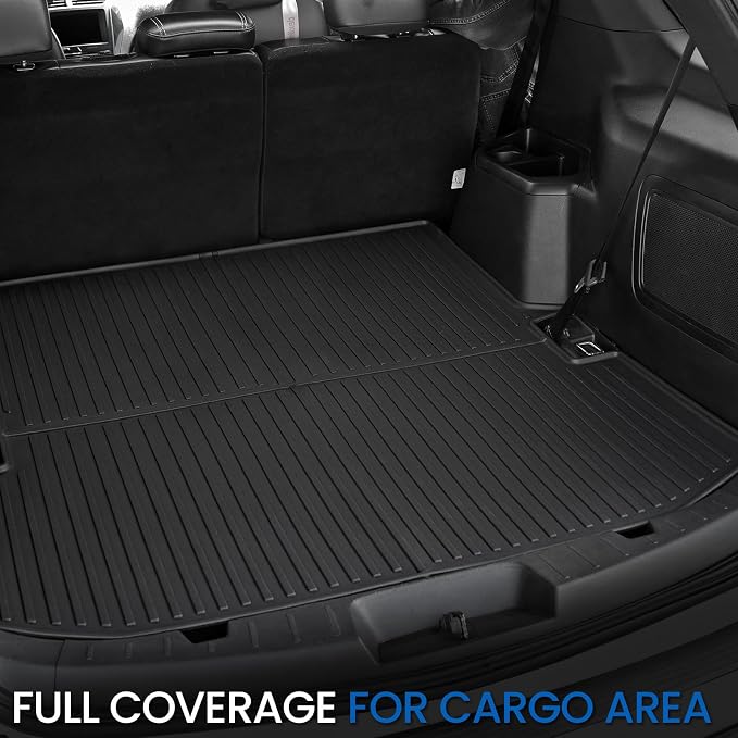 Cargo Mat for Ford Explorer 2015-2019 Accessories | All Weather TPE Cargo Liner, Non Slip & Odorless & Scratch Proof Trunk Mat, Quick Clean - Image 7