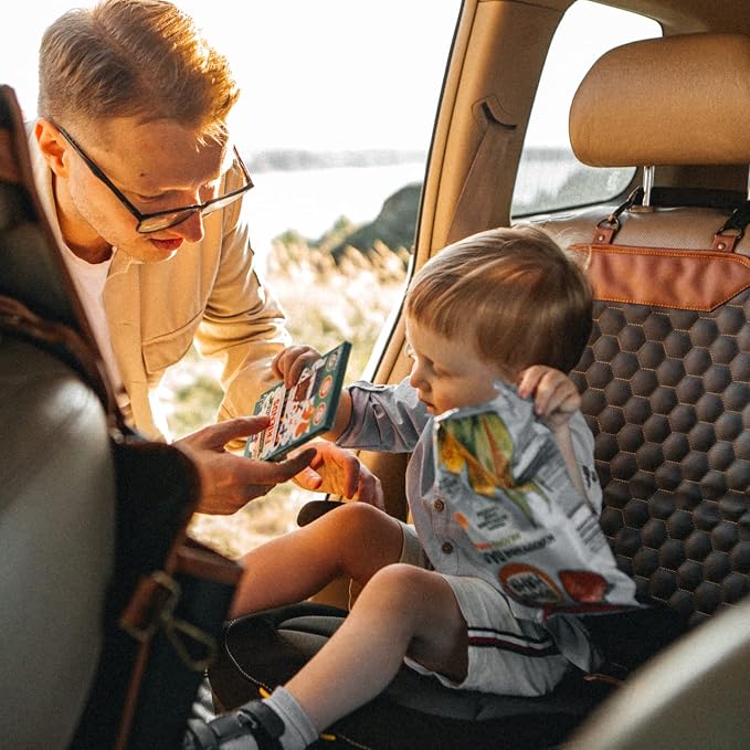 Set Seat Back Organizer & Car Seat Protector Hexy Waterproof & Non-Slip Protector for Child Car Cushion for Leather and Fabric Seats (Hexy 2pcs) - Image 9