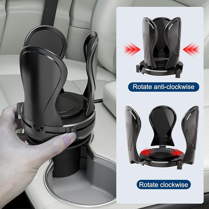 Car Cup Holder Expander, Cup Holder Extender Adapter with Expandable Arm and Adjustable Base, Compatible with Yeti Ramblers 14-64oz, Hydro Flasks 18-64oz Most Coffee Mugs Bottles & Cups - Image 7