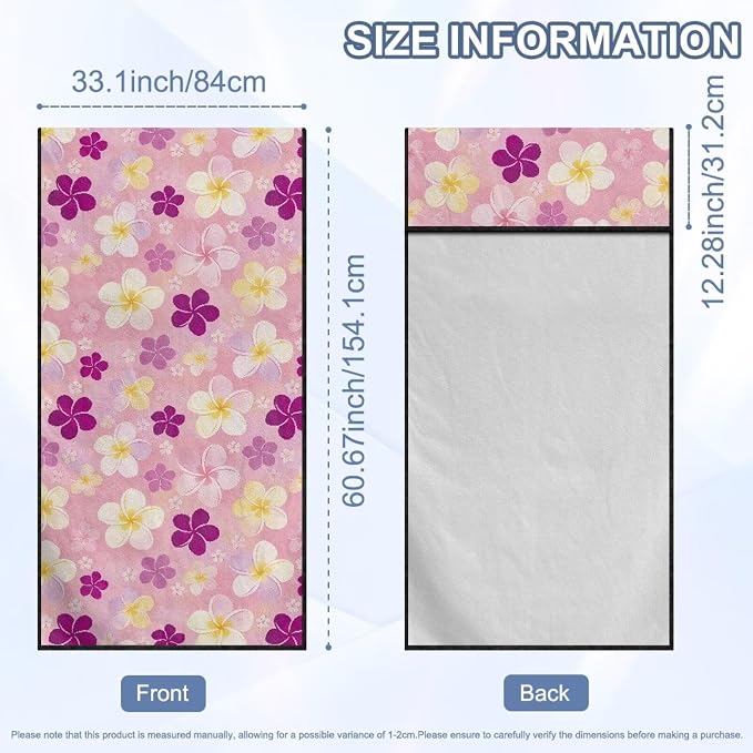 SEANATIVE Breathable Car Seat Towel Cover Sweatproof Automotive Towel - Sweat Towels for Workout, Running & Outdoor Adventures, Plumeria Print - Image 7