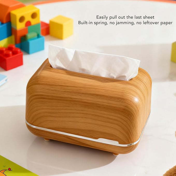 Decorative Tissue Box Holder, Rectangle Tissue Box Cover | Rectangular Kleenex Box Covers For Countertop, Coffee Table, Office, Car Rectangular Tissue Dispenser - Image 9