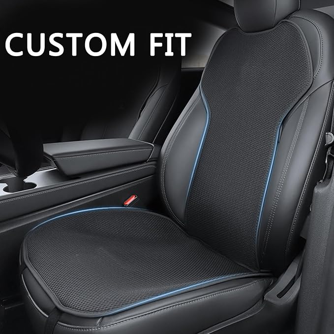 TOPABYTE Front Car Seat Covers for Tesla Model Y Model S Model X Model 3 | Breathable Interior Seat Cushion Protector for Tesla Model 3/Y/X/S 2017-2026 All Season Protection Breathable - Image 7