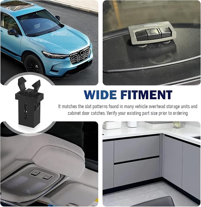 2PCS Car Sunglass Holder Lock Clips,Self-Locking Overhead Console Roof Clips Durable Plastic Replacement,Cars Glasses Holder Lock Clip for Broken Car Overhead Storage Repair - Image 7