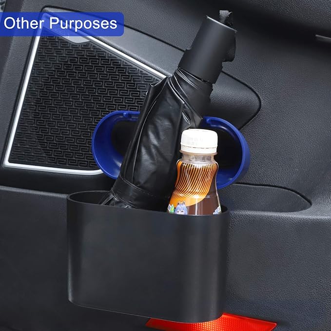 Accmor Car Trash Can with Lid, Vehicle Trash Bin Car Dustbin Garbage Organizer Holder with Trash Bag, Portable Hanging Mini Wastebasket Bin Trash Container for Auto Cars, Home, Office (Blue) - Image 7
