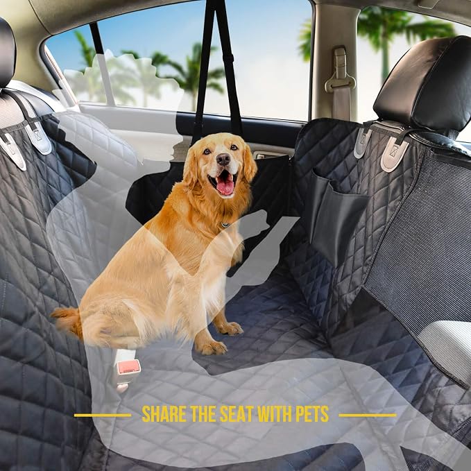 Vailge X-Large Dog Car Hammock, 100% Waterproof with Mesh Window, Scratch Prevent Anti-Slip Car Seat Covers for Back Seat - Image 8
