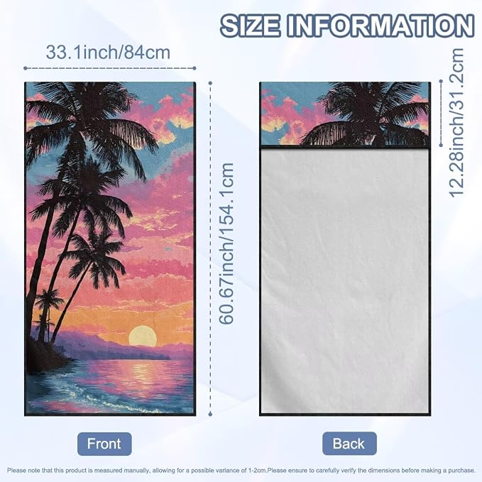 Palm Trees Car Towel Seat Cover Breathable Car Seat Towel Cover with Storage Bag Cars Accessories Easy to Store Universal Fit for Most Vehicles - Image 7