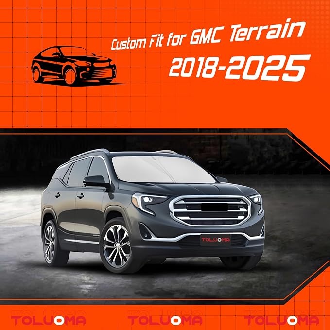 Custom Fit Windshield Sun Shade for GMC Terrain 2018-2025 - Full Coverage, 210T Reflective Fabric, Double-Layer Design - Blocks 99% UV Rays, Keeps Car Cool, Easy to Install and Store - Image 7