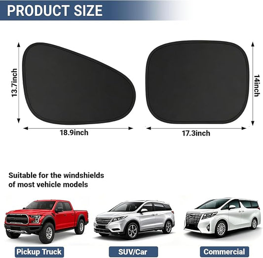 4 Pack Car Window Shades, Electrostatic Adsorption Blackout Sun Shade for Side Windows, UV Blocking Privacy Curtains for Baby, Camping, Napping, Sleeping, Universal Fit for Most Cars SUVs - Image 2