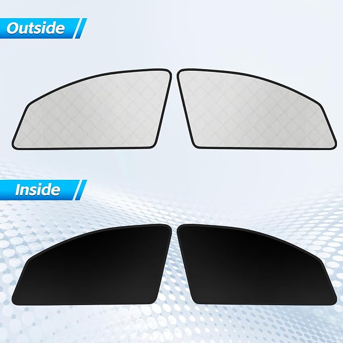 Magnetic Side Window Sun Shade for 1992-2026 Ford E-Series | for E-150 E-250 E-350 E450, Aluminum Reflective Layer, UV Heat Blocking Sunshade, for Camper Vans & Overnight Stops (2PCS) - Image 7