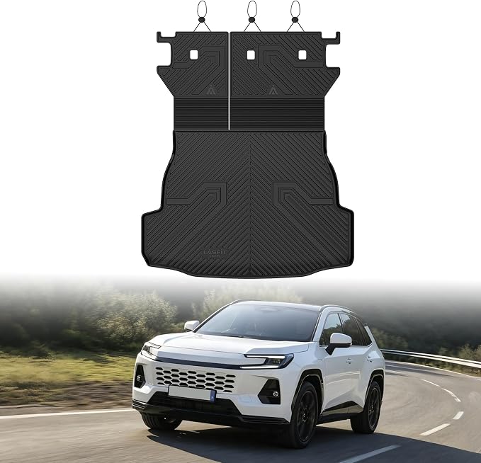 LASFIT Cargo Trunk Mat for Toyota RAV4 2026 PHEV Plug-in Hybrid | Not Fit Hybrid. Not Fit Cargo with Subwoofer 100% TPE All Weather Custom Fit Trunk & Backrest Mat Automotive Accessories - Image 10