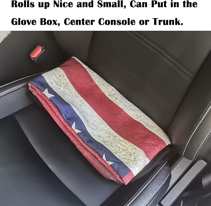 Car Seat Cover Protector Front Seats,for Gym Workout,Running,Swimming,Beach and Hiking,Waterproof Sweat Towel Bucket Seat Covers for Cars SUV Trucks (American Flag, 1Pcs) - Image 7