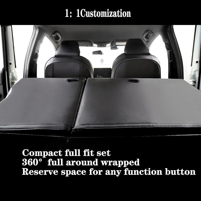 HKZ Custom Fit Corolla Car Seat Cover for Toyota Corolla 2023 2024 2025 2026 L LE (Gasoline Model Only),5-Seats Full Set - Faux Leather (Black) - Image 7
