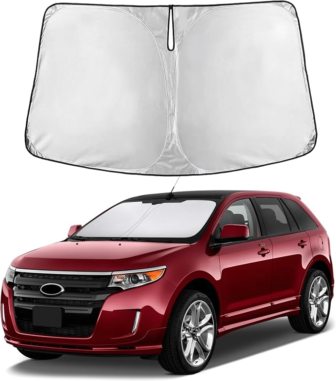Autovir Windshield Sun Shade Fit for 2007-2012 2013 2014 Ford Edge | Sunshade, Front Car Window Shades Sun Visor, Blocks UV Rays & Heat, Car Accessories by Autovir