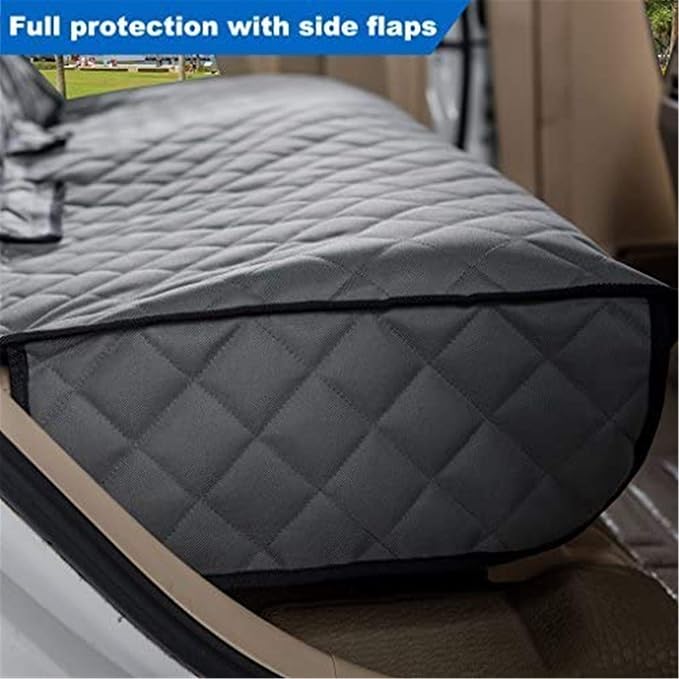 VIEWPETS Bench Car Seat Cover Protector, Waterproof Heavy-Duty, Grey | Nonslip Dog Back Seat Cover Protect from Mud, Spills, Scratches, Machine Washable, Universal Fit for Vehicles, Trucks&SUVs - Image 8