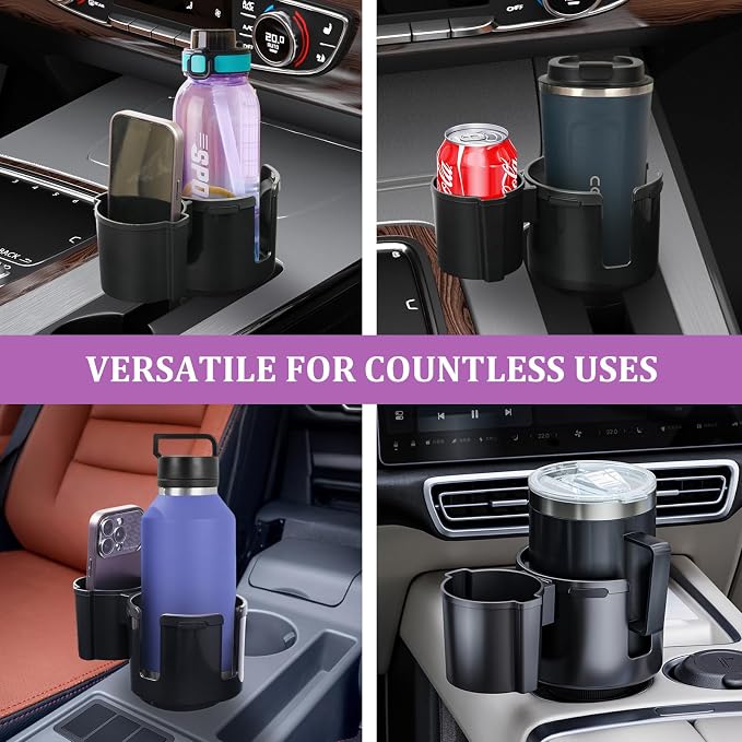 JINKEY 2 in 1 Cup Holder Expander, Extra Cup Holders Extender with Adjustable Car Cup Insert for Car Front Seat for Yeti,Hydroflask and Other Large Water Bottles & Mugs in 3.74"-4.25"(10-46 Oz) - Image 8