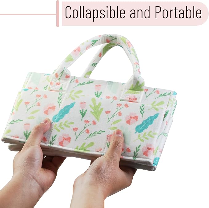 Mr. Pen- Baby Diaper Caddy Organizer, Blooming Palette | Nursery Storage Bin and Car Organizer for Diapers and Baby Wipes - Image 6