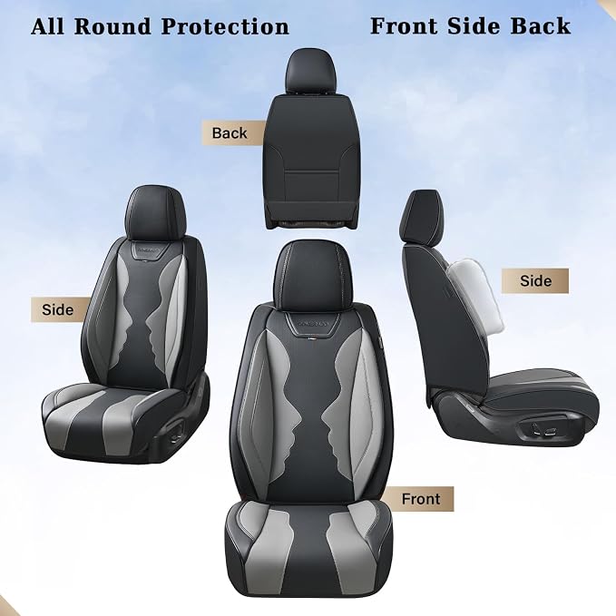 Coverado Car Seat Covers, Front Covers for Cars, Car Seat Cover Front Seats, Automotive Seat Cover, Waterproof, Leather Car Seat Cushion, Universal Interior Covers Seat Protectors for Most Cars - Image 7