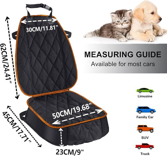 AsFrost Dog Car Seat Cover for Cars SUVs Trucks, Thicked 600D Oxford Heavy Duty Waterproof Front Car Seat Covers for Dogs Durable Nonslip Padded Pet Car Seat Protector with Side Flaps, 2 Pack | Thicked 600D Oxford,Heavy Duty, Waterproof,Durable, Nonsli... - Image 2