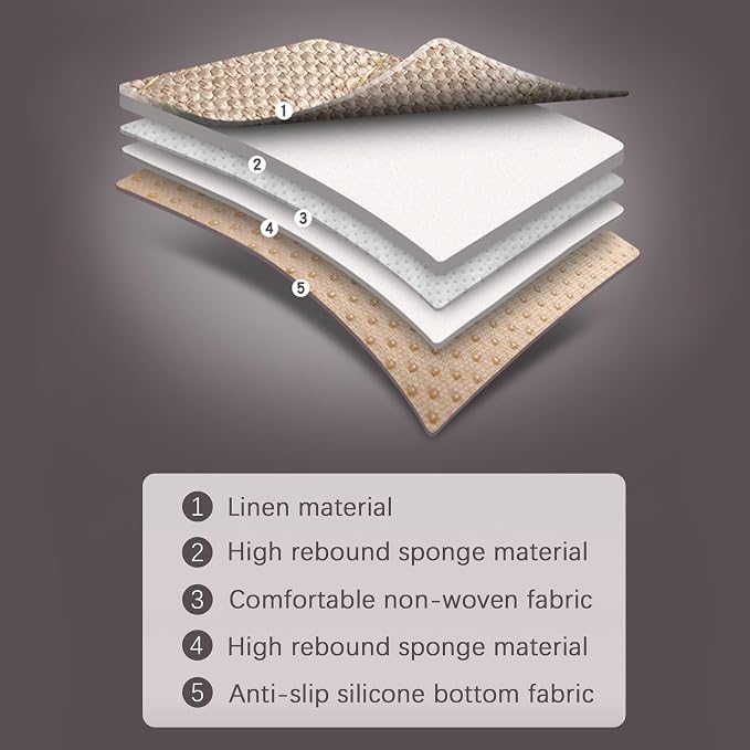 Beige Linen Back Seat Cover, Rear Car Seat Cover for Cars Truck SUV | Cloth Seat Covers for Cars, Seat Covers with Storage Pocket, Bottom Auto Seat Cushion Pad Mat for Most Vehicles - Image 6