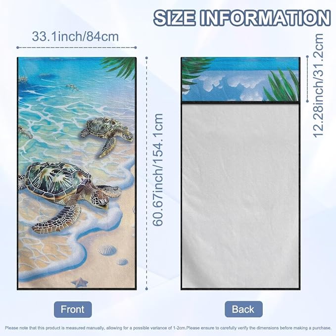 Sea Turtle Car Towel Seat Cover Breathable Car Seat Towel Cover Removable Automotive Accessories Easy to Installation for Cars SUV Trucks - Image 7