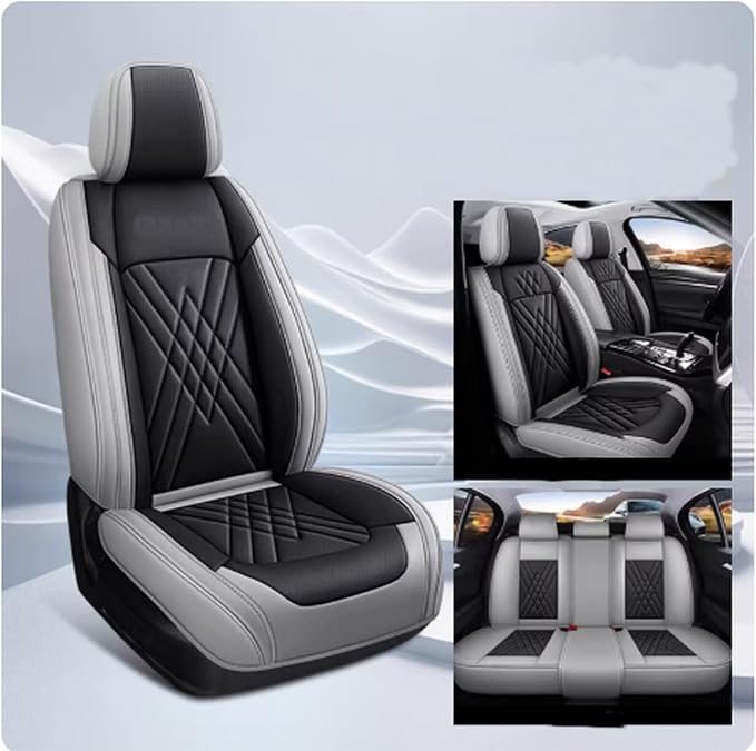 Custom Car Seat Covers Fit for Wrangler JL JK Rubicon Sahara Grand Cherokee L Cherokee Compass Renegade Gladiator Wagoneer Liberty Commander Grand Cherokee SRT (Black Gary) - Image 5