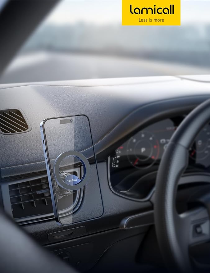 Lamicall for MagSafe Car Mount Vent 20 Super Magnets Accessories for iPhone | Magnetic Phone Holders for Your Car HandsFree Car Phone Holder Mount Air for Women Men Gift fit iPhone 17 16 15 Pro Max Blue - Image 7