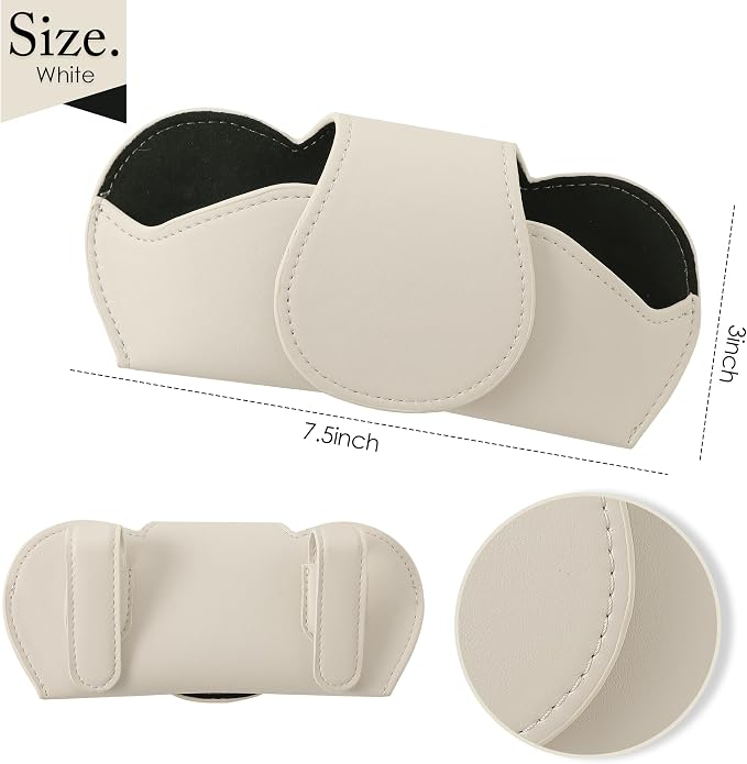 KINIVA Sunglass Clip & Holder, Magnetic Glasses Case for Car Organizer - Image 8