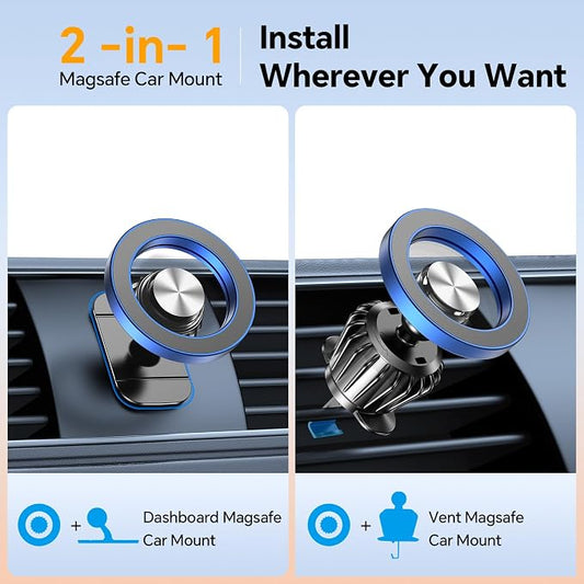 for Magsafe Car Mount【20 Strong Magnets】Magnetic Phone Holder for Car Phone Holder Mount Dash Mounted Holders Cell Phone Holders for Your Car Accessories for Women Men for iPhone 17 16 15 14 - Image 2