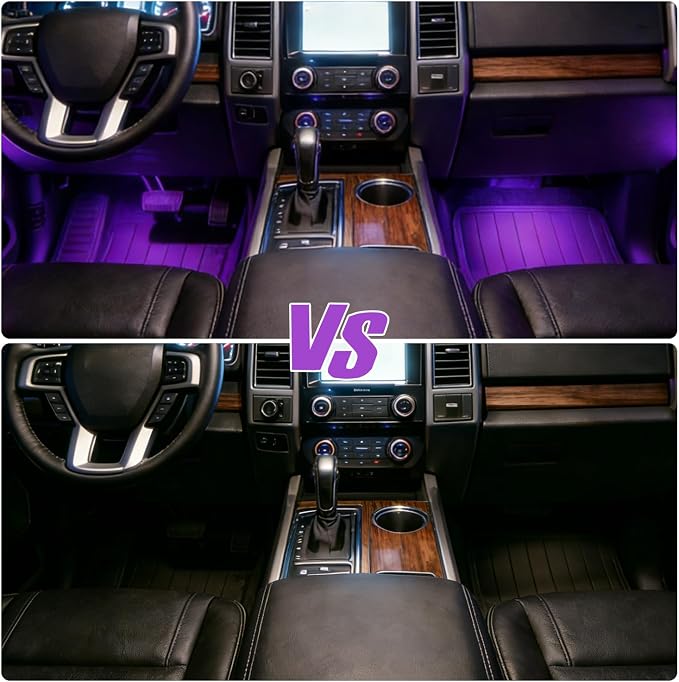 Interior car Lights,Ambient Lighting car Interior,car footwell Lights, APP Control 16 Million Colors Music Sync, DIY Mode Multicolor LED Interior Lights for Cars, Trucks, SUVs, 5V USB Power - Image 6