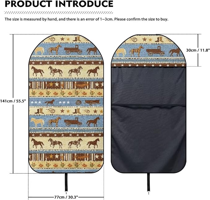 Aztec Western Horse Car Seat Towel Cover After Gym Sweat Carseat Protector for SUV Vehicle Sedan Truck Replacement Athletic Running Towel for Hiking Travel Beach - Image 5