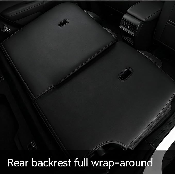 CocheFamilia CRV Seat Covers Custom Fit for Honda CRV 2023 2024 2025 2026 Leather Car Seat Cover Full Set for Trucks SUV,Waterproof Car Seat Cushion,Faux Leather (Black) - Image 5