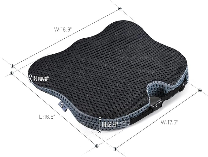 Wedge Car Seat Cushion for Better Visibility & Sciatica Pain Relief | High Density Memory Foam, Non-Slip Ergonomic Car Seat Cushion for Driving, Universal Fit for Car, SUV,Truck & Tractor - Image 8