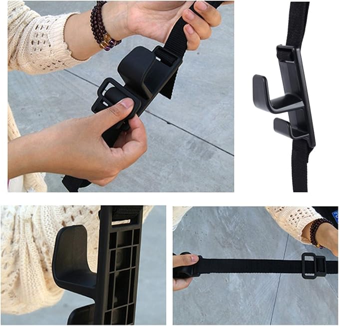 2-Pack Headrest Hooks for Car Universal Interior Auto Vehicle Back Front Seat Hanger Holder Organizer for Handbags Purses Coats and Grocery Bags - Image 7