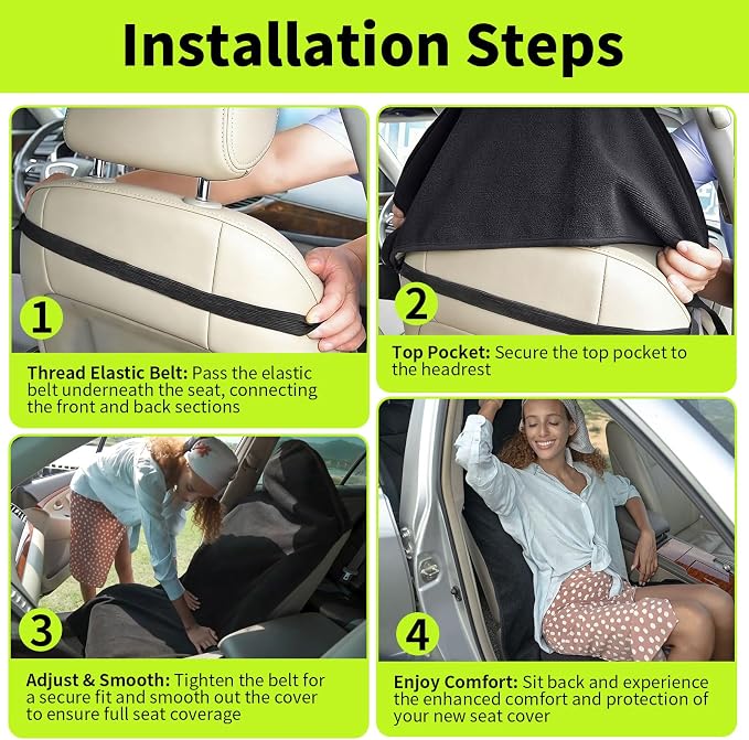 Leader Accessories Waterproof Towel Car Seat Cover, Front Bucket Seat, Grey | Universal Non-Slip, Fits Car Truck SUV, Machine Washable, For Dog & Kid, Pets, Yoga, Gym, Beach, Swimming, Outdoor Sports - Image 8