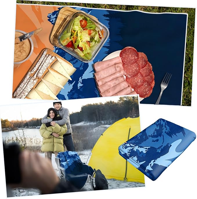2 Pack Car Towels Seat Cover with Storage Bag, Multifunctional Microfiber Towel for Gym Outdoor Sport Running,Picnic, Beach, Pet Dog Travel,Fits Car SUV Truck (Glacier Dusk) - Image 8