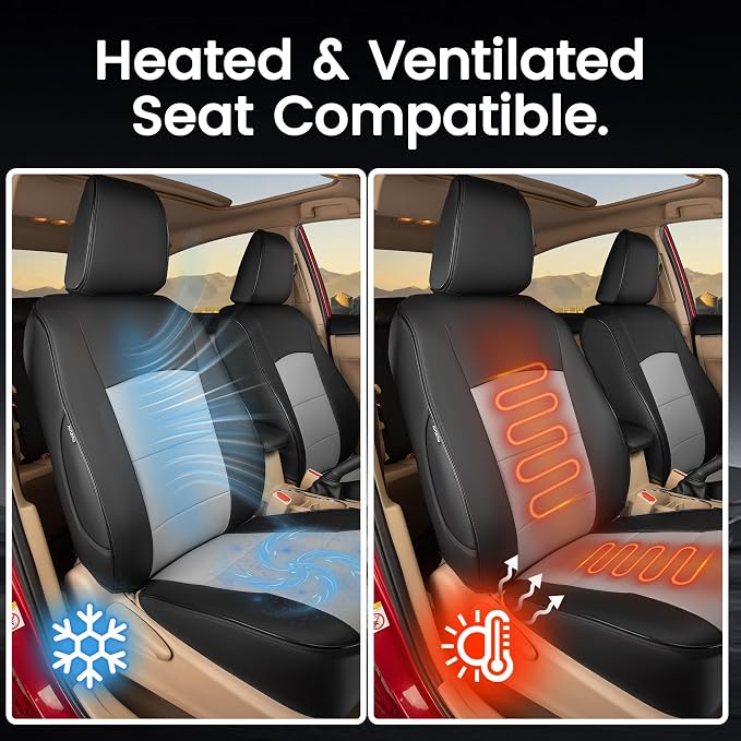 HKZ Customized Special seat Cover for Toyota Corolla (Black+Grey, 2023-2026 Corolla L LE (Non-Hybrid)) - Image 7
