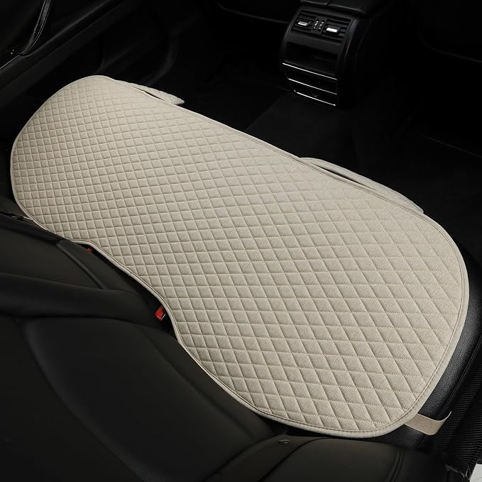 West Llama Linen Car Seat Covers,Bottom Seat Covers for Cars Include 1 Rear Bench Cover Universal Fits 90% Vehicles,SUVs,Cars,Sedans,Beige - Image 9