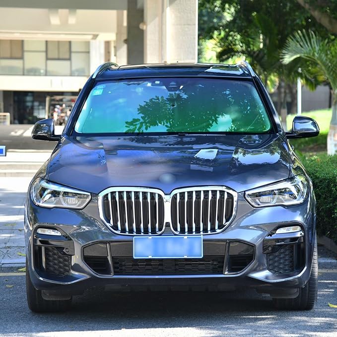 Blue Green Car Sun Shade Windshield Car Umbrella Foldable Uv Ray Reflector Front Window Sun Shade Visor Shield Cover - Image 6